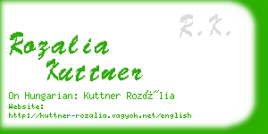 rozalia kuttner business card